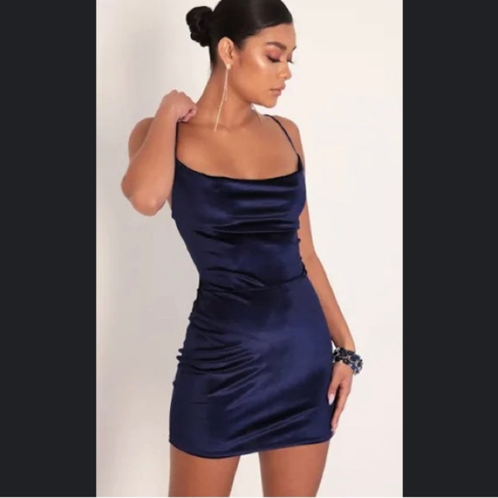 Lucy in the Sky Navy Blue Velvet Dress